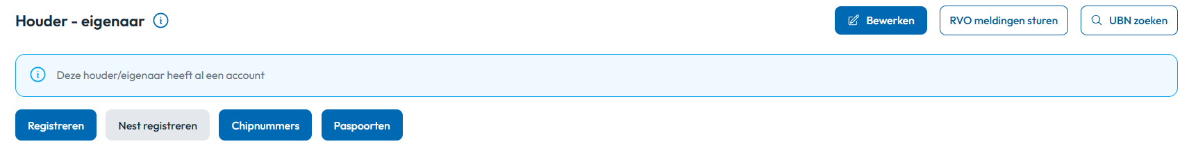Account van eigenaar bestaat al