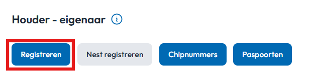 Dier registreren