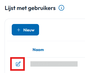 Gebruiker bewerken