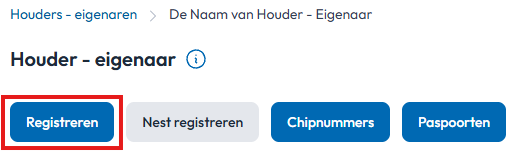 Registreren in houderkaart