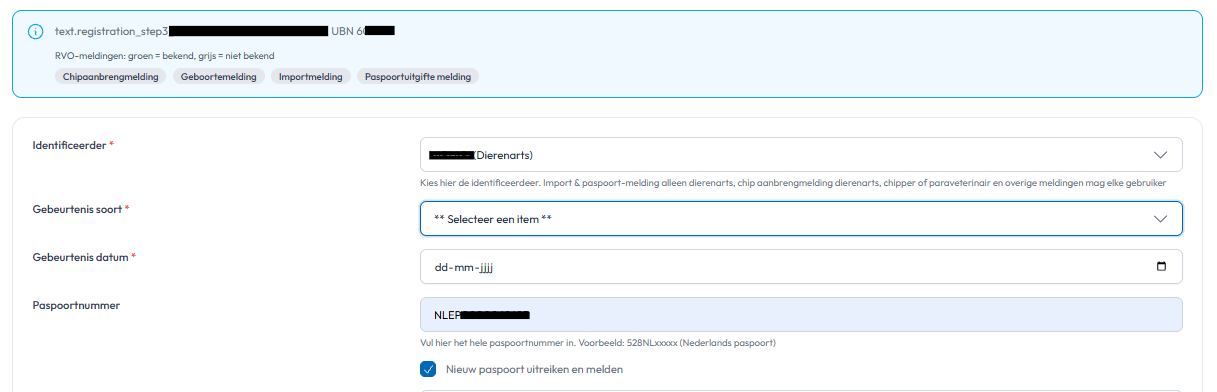 paspoortmelding RVO