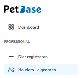 Houders - eigenaren PetBase