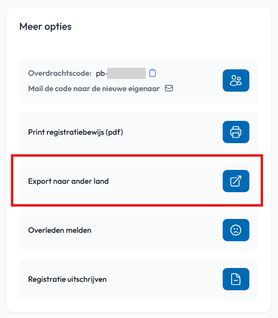 Export naar een ander land