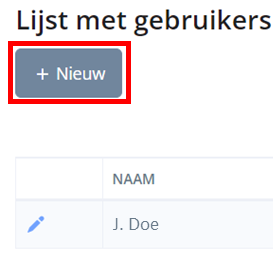 nieuwe gebruikers