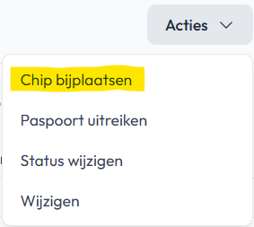Chip bijplaatsen