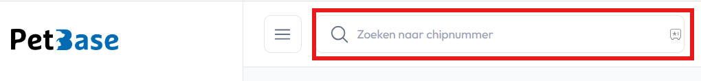 Zoeken naar chipnummer