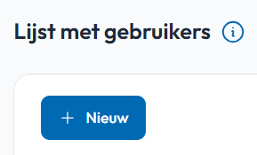 Nieuwe gebruiker toevoegen