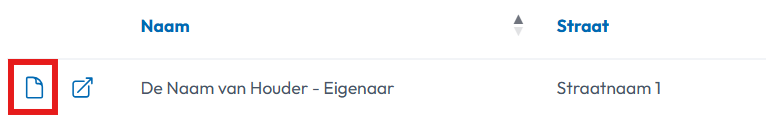 open houderkaart