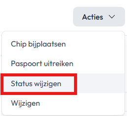 Status wijzigen