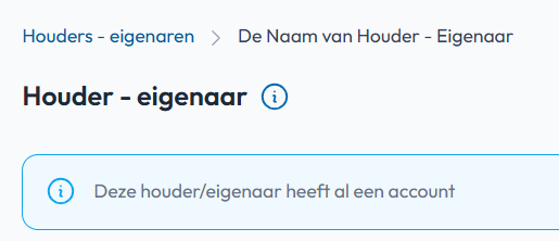 Eigenaar heeft al een account