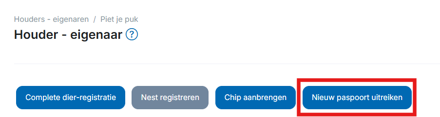 Nieuw paspoort melden