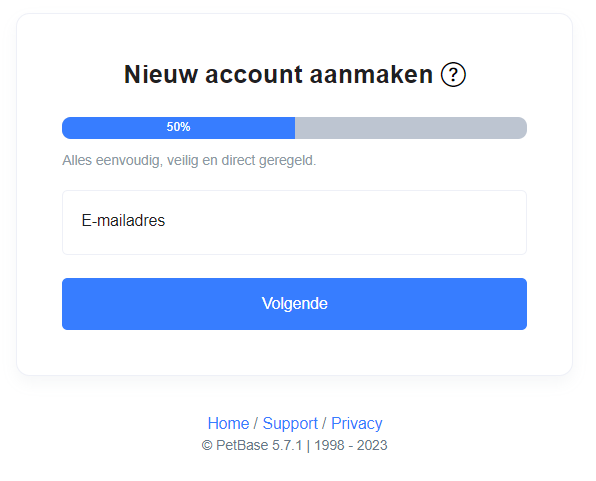 E-mailadres registreren