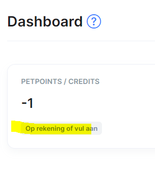 PetPoints opwaarderen