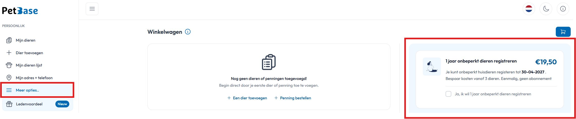 Meer opties Unlimited