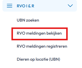 RVO meldingen bekijken