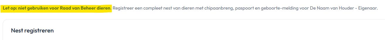 nest registreren