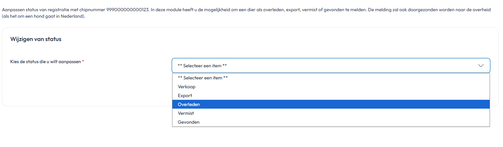 overleden melden