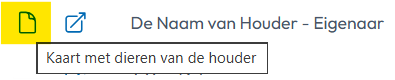 Kaart met dieren van de houder