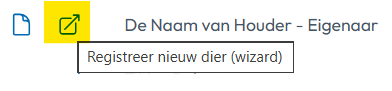 Registreer nieuw dier