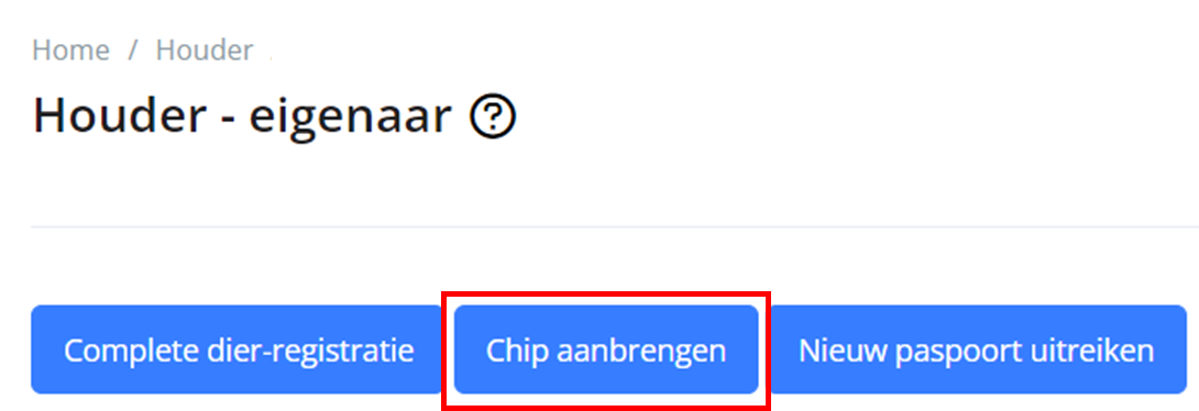 chip registreren