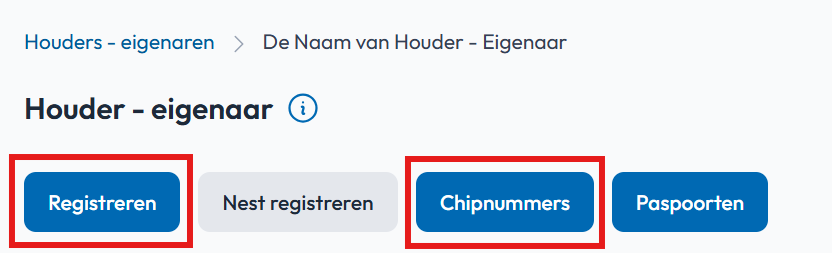 Registreren of chip aanbrengmelding