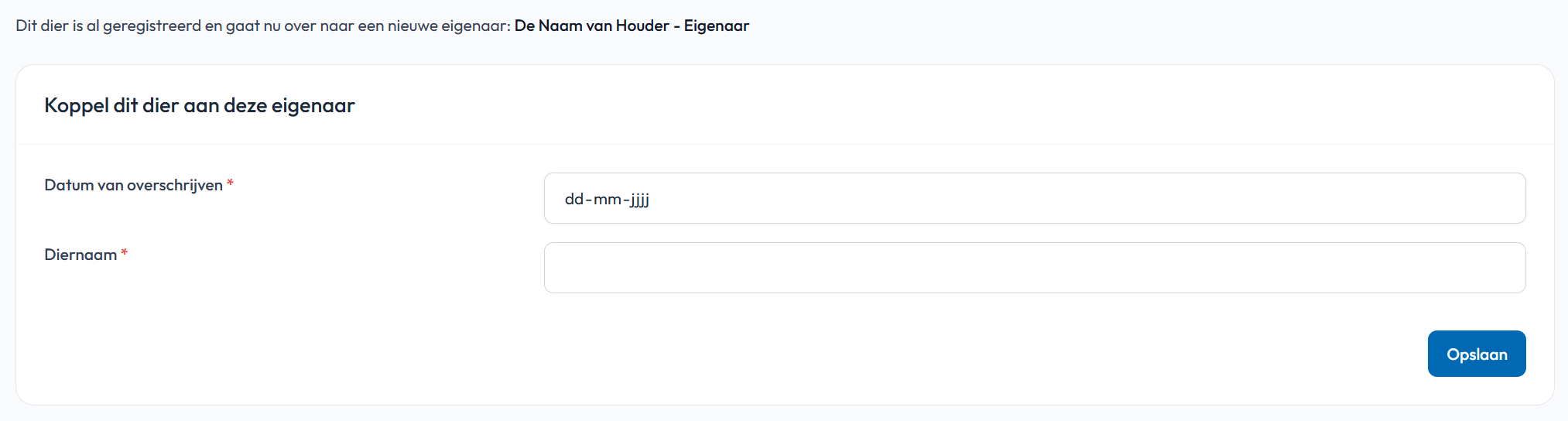 registratie overzetten