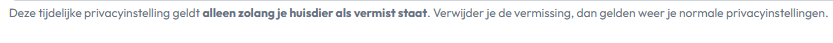 vermist melden