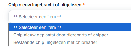 Chip geplaatst of uitgelezen