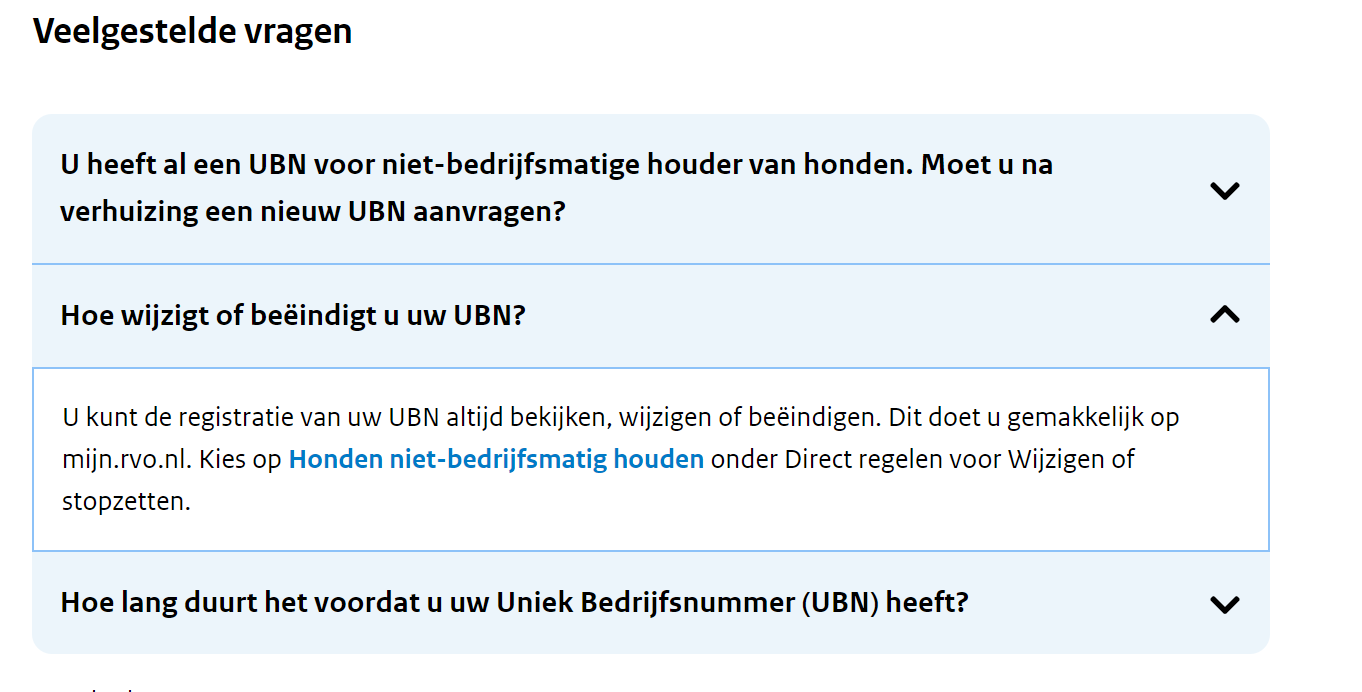 Heb je een UBN nodig?