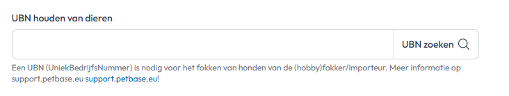 Nieuw PetBase account aanmaken eigenaar