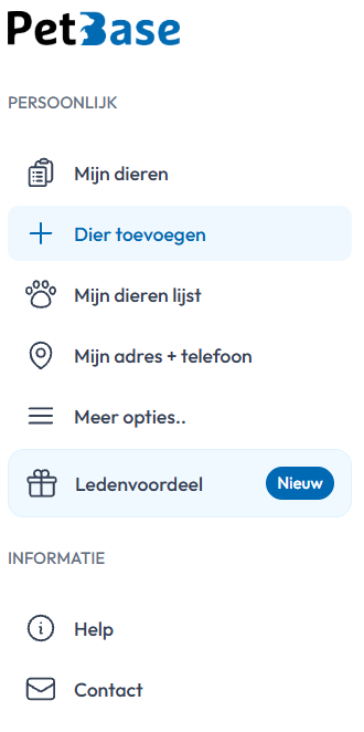 Dier toevoegen