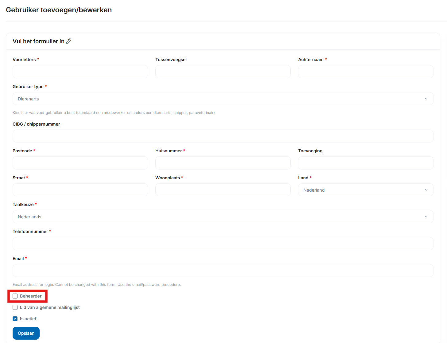 Gebruiker toevoegen beheerder maken